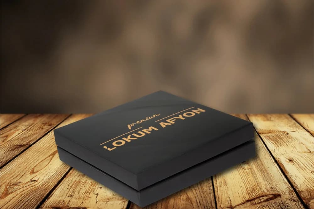 Siyah premium lokum kutusu