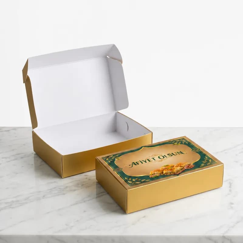 250 gr Baklava Kutusu - açık ve kapalı