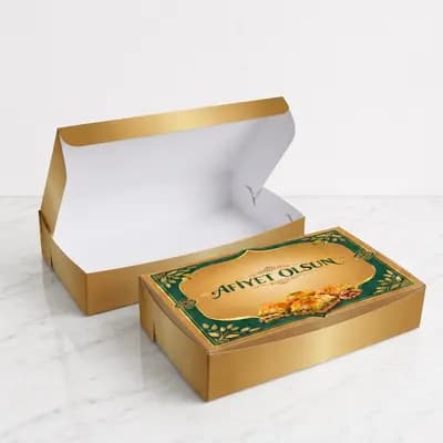 1000 gr Baklava Kutusu - açık ve kapalı